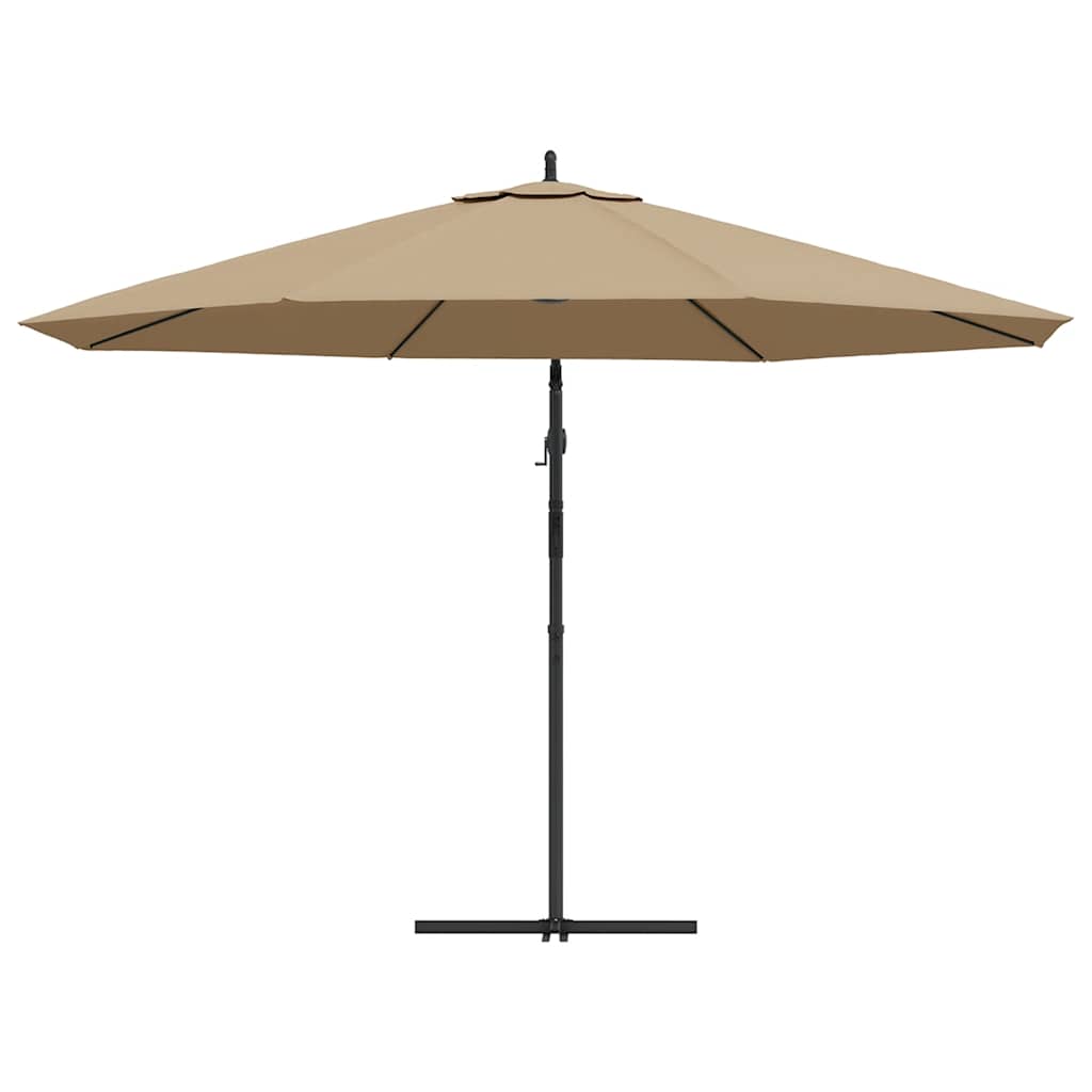 Saulessargs Ar Alumīnija Kātu, 350 Cm, Pelēkbrūns