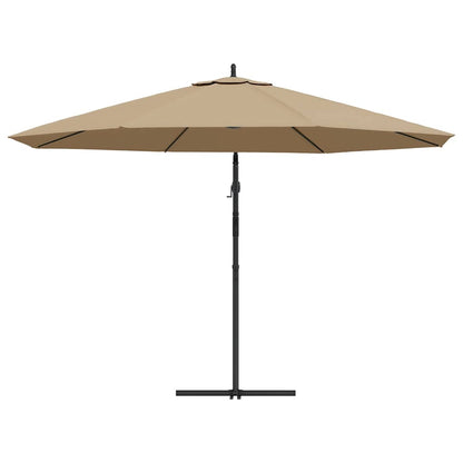 Saulessargs Ar Alumīnija Kātu, 350 Cm, Pelēkbrūns