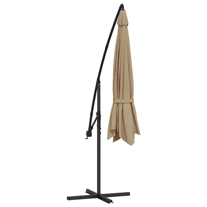 Saulessargs Ar Alumīnija Kātu, 350 Cm, Pelēkbrūns