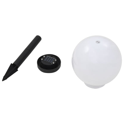 Sfēriskas Āra Led Solārās Lampas, 3 Gab., , Rgb, Baltas