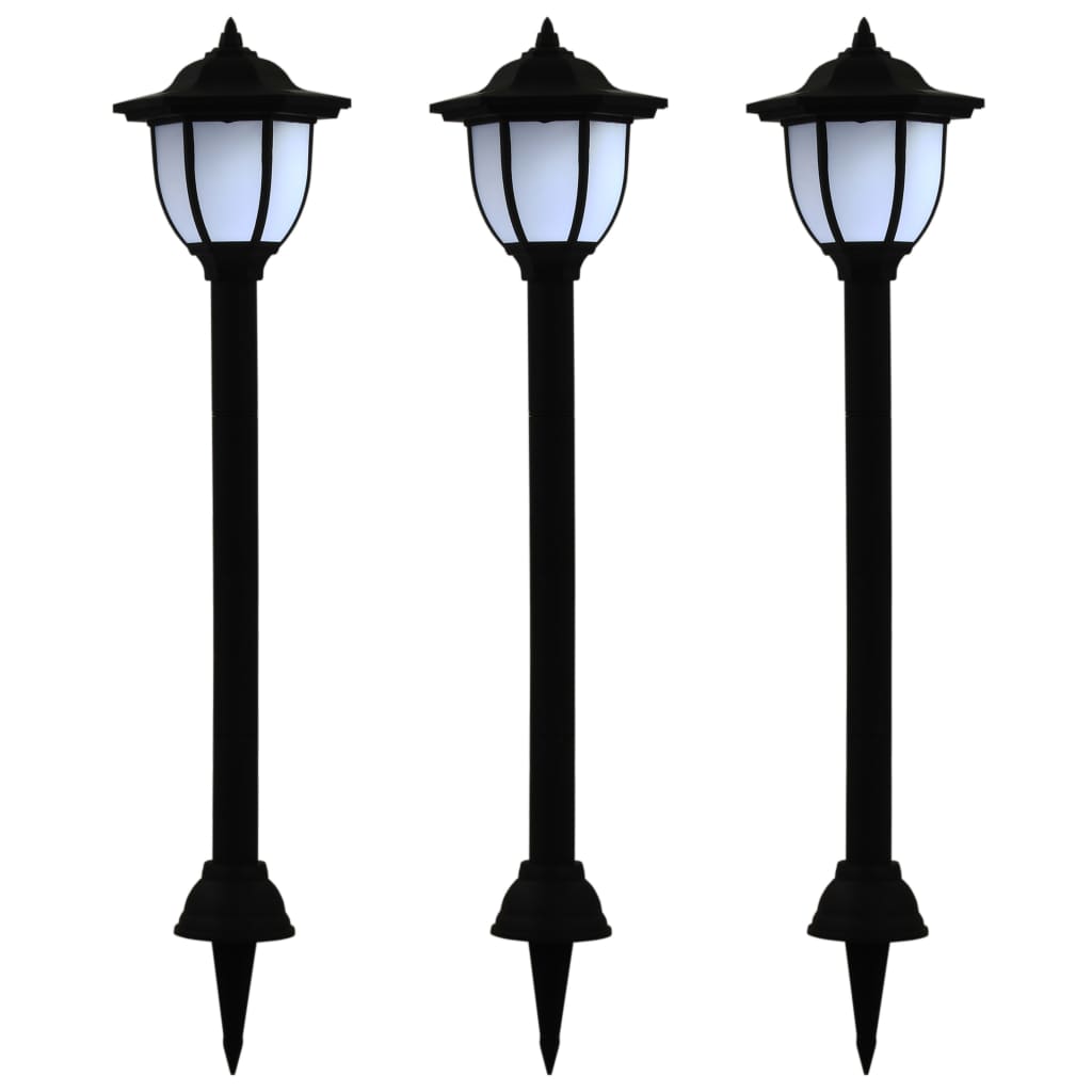 Āra Led Solārās Lampas, 3 Gab., Melnas