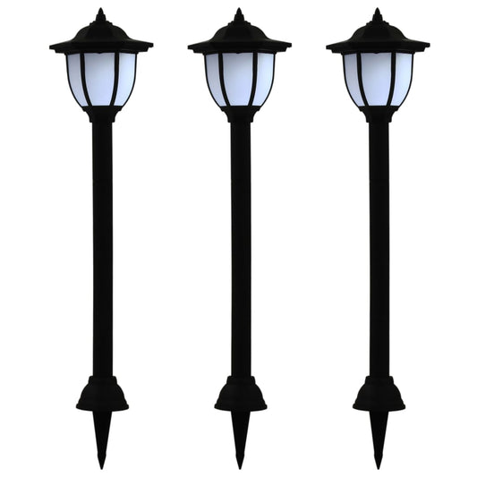 Āra Led Solārās Lampas, 3 Gab., Melnas