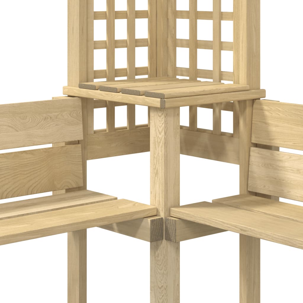 Stūra Pergola Ar Soliņu, Impregnēts Priedes Koks