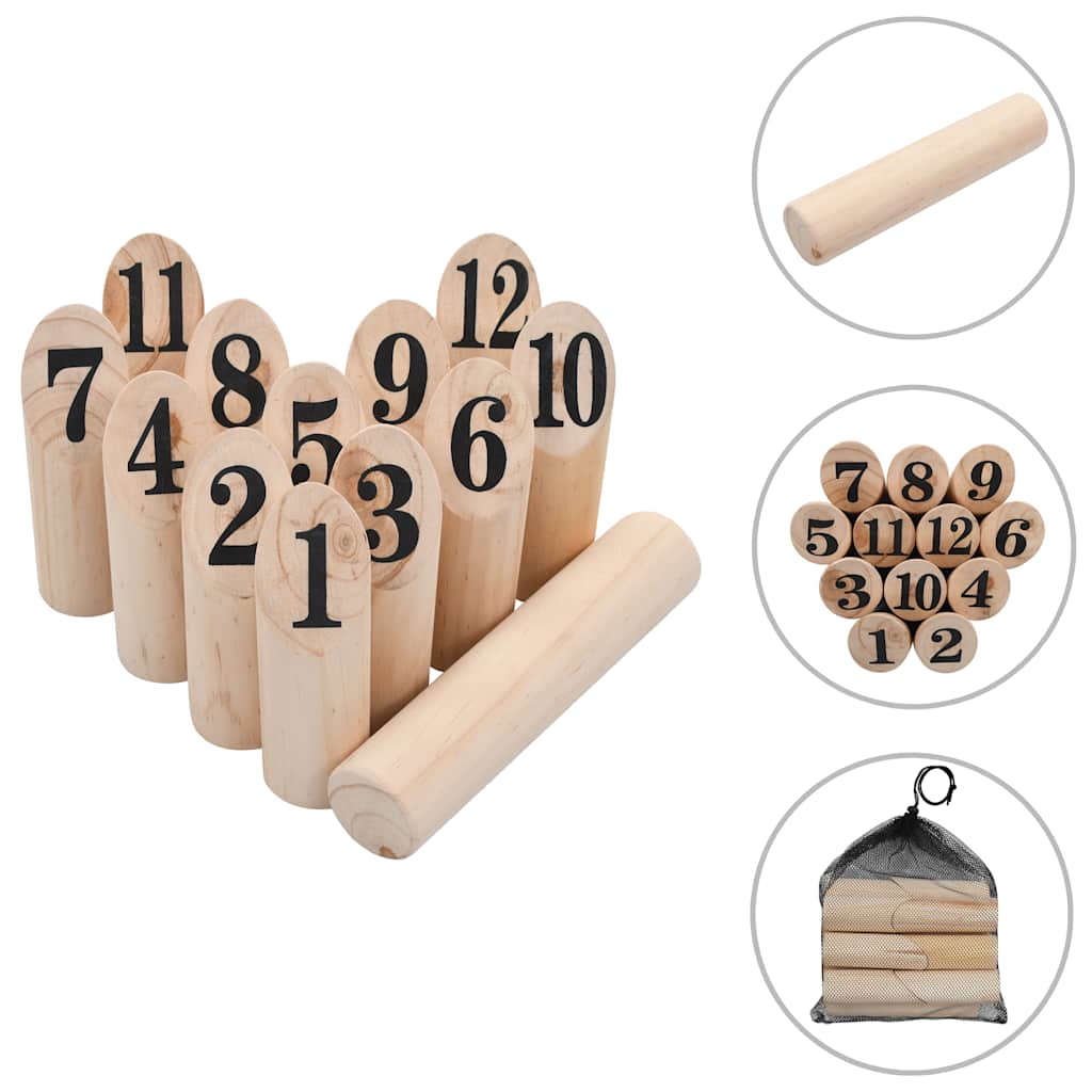 Skaitļu Kubb Spēles Komplekts, Koks