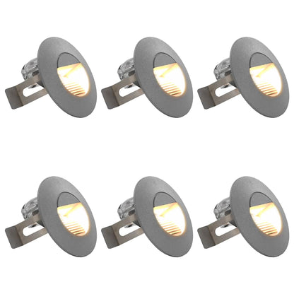 Āra Sienas Led Lampas, 6 Gab., 2 W, Sudraba, Apaļas