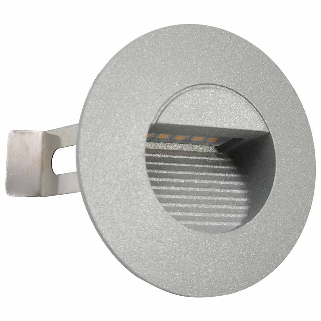 Āra Sienas Led Lampas, 6 Gab., 2 W, Sudraba, Apaļas