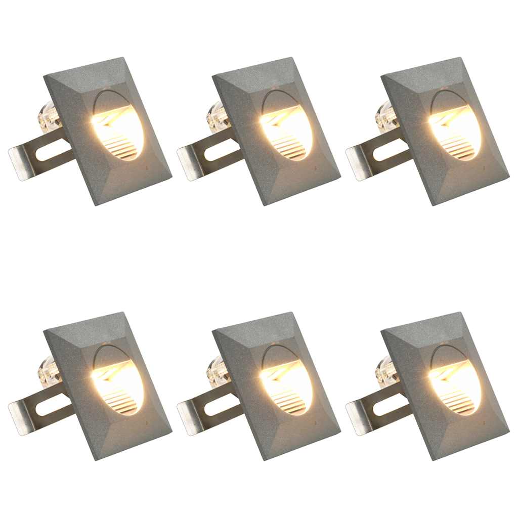Āra Sienas Led Lampas, 6 Gab., 2 W, Sudraba, Apaļas