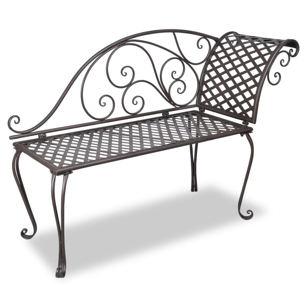 Dārza Guļamkrēsls, 128 Cm, Metāls, Antīki Balts