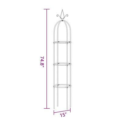 Rožu Arkas Dārzam 2 Gab Ar Spicu Torni 38 Φ; 190 Cm