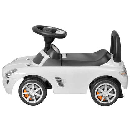 Bērnu Auto, Stumjams Ar Kājām, Balts