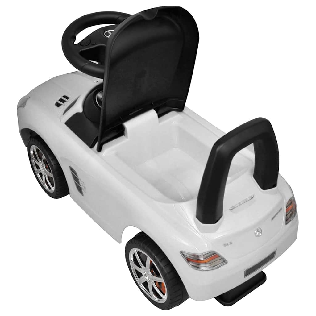 Bērnu Auto, Stumjams Ar Kājām, Balts