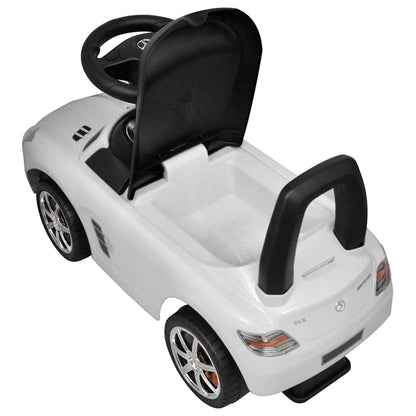Bērnu Auto, Stumjams Ar Kājām, Balts