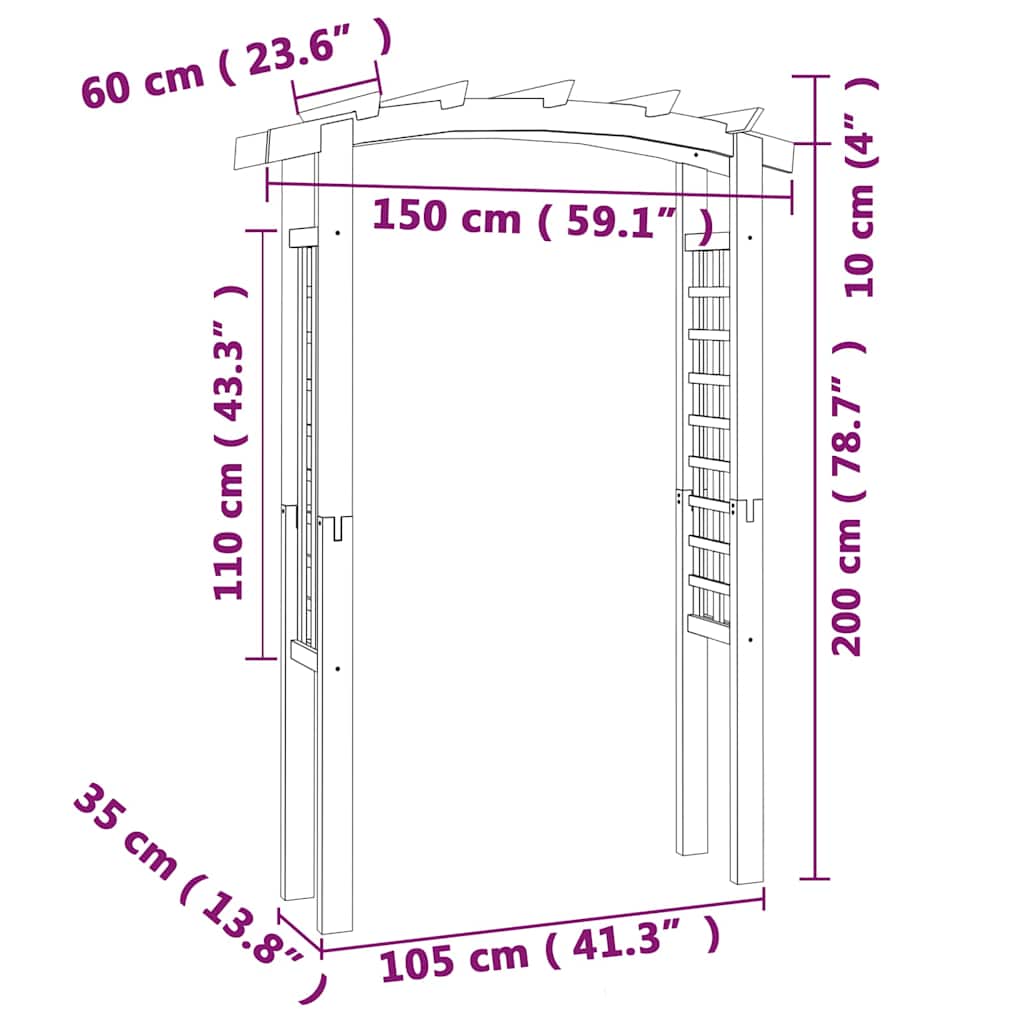Špaleru Arka, 150X60X210 Cm, Koks