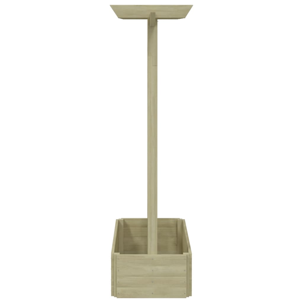 Puķu Kaste Ar Režģi Un Jumtiņu, 162X56X204 Cm, Koks