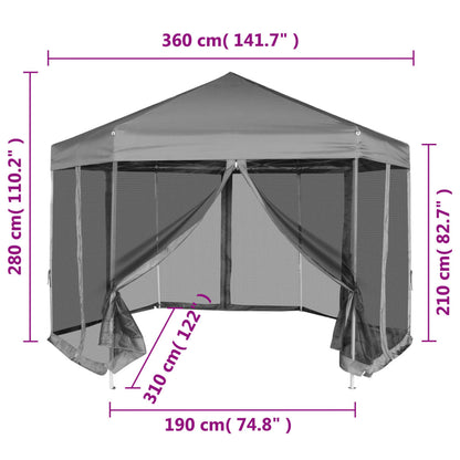 Nojume Ar 6 Sānu Sienām, Ātri Uzstādāma, 3,6X3,1 M,