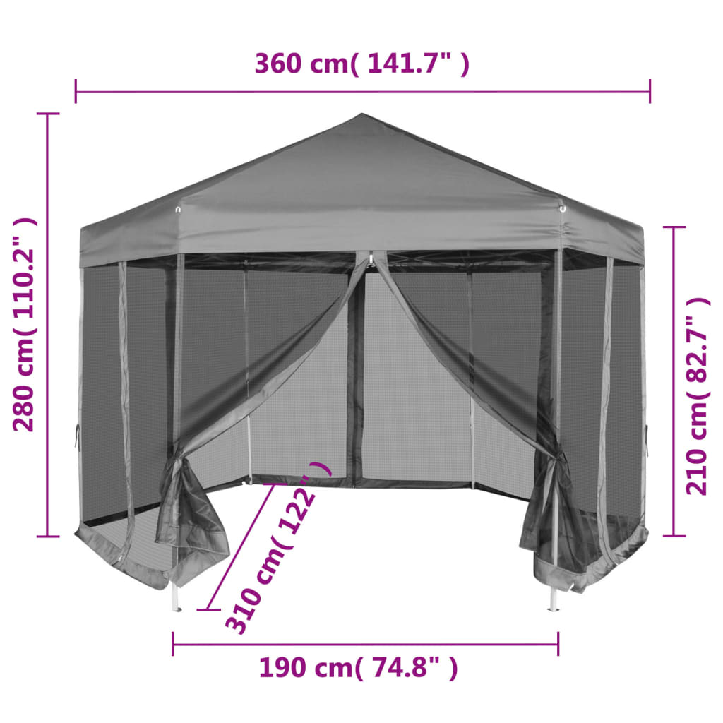 Nojume Ar 6 Sānu Sienām, Ātri Uzstādāma, 3,6X3,1 M,