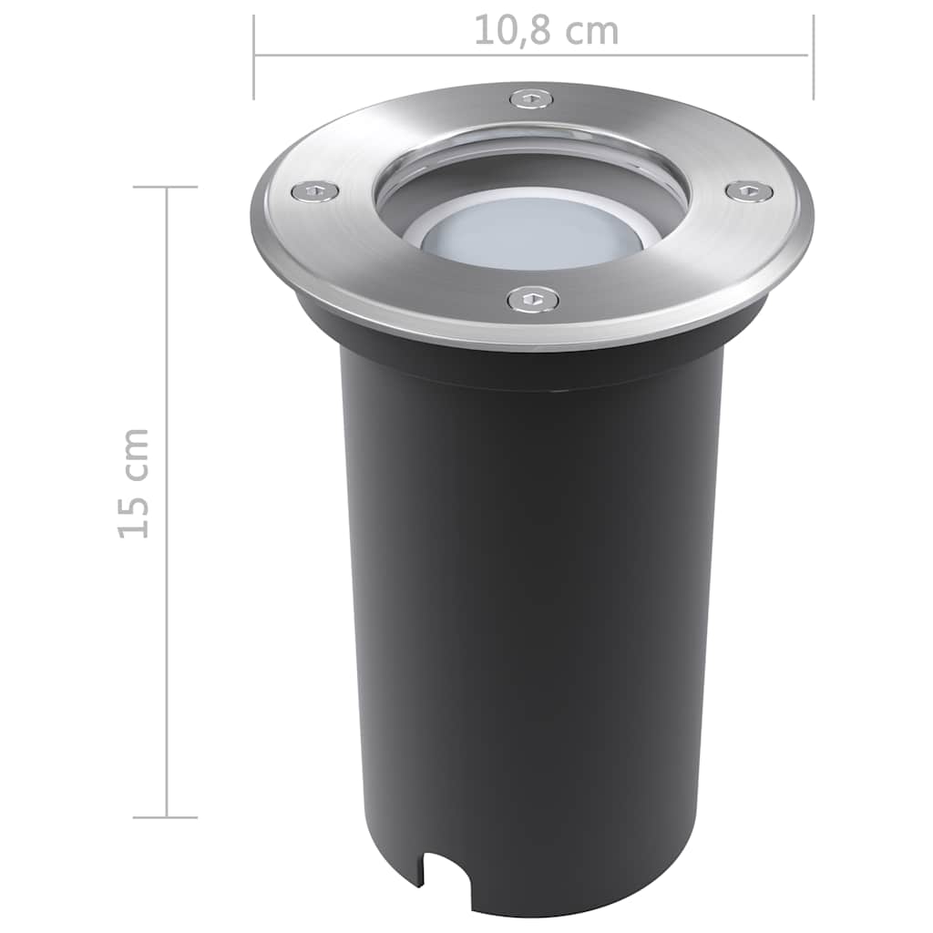 Dārza Led Lampas, 3 Gab., Iebūvējamas Zemē, Apaļas