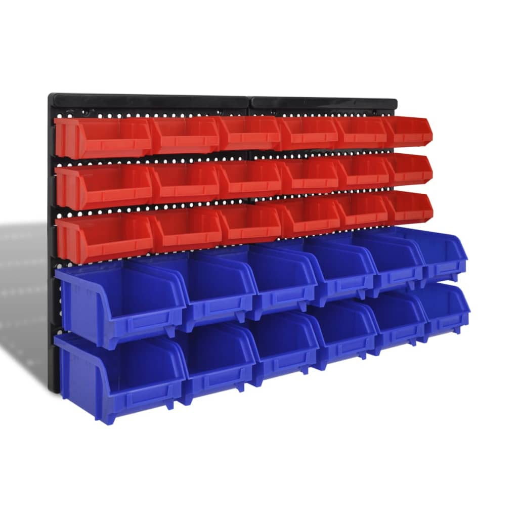 Plastmasas Kastes Garāžai Stiprināmas Pie Sienas 30 Gab.