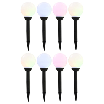 Āra Solārās Lampas, 8 Gab., Led, Sfēriskas, 15 Cm, Rgb