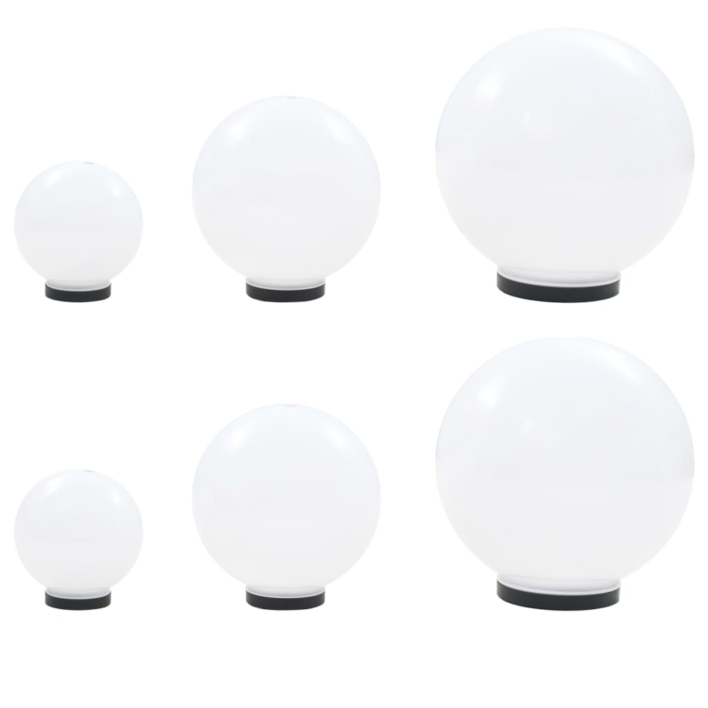 Led Lampas, 6 Gab., Sfēriskas, 20/30/40 Cm, Pmma
