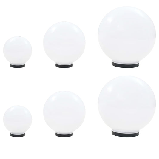 Led Lampas, 6 Gab., Sfēriskas, 20/30/40 Cm, Pmma