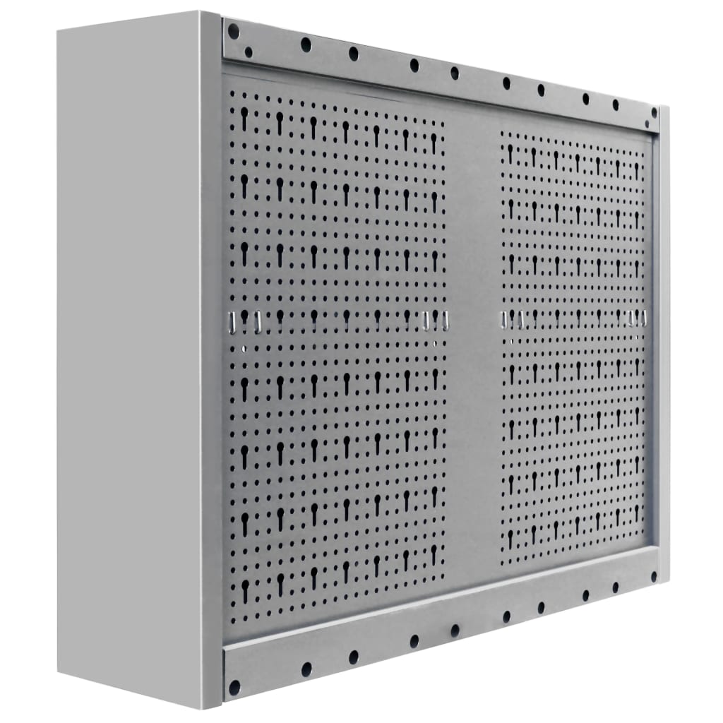 Sienas Instrumentu Skapis, Melns Un Pelēks Metāls