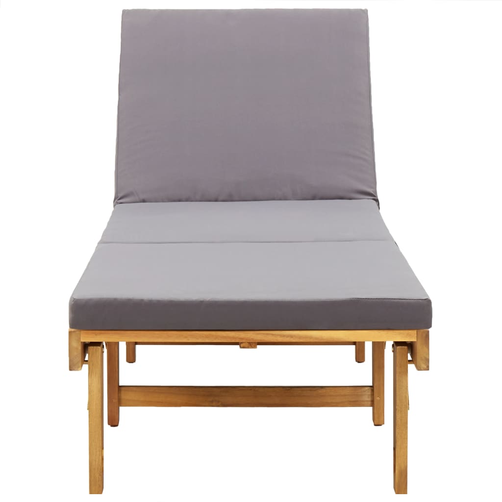 Sauļošanās Zvilnis Ar Matraci, Salokāms, Akācijas Masīvkoks
