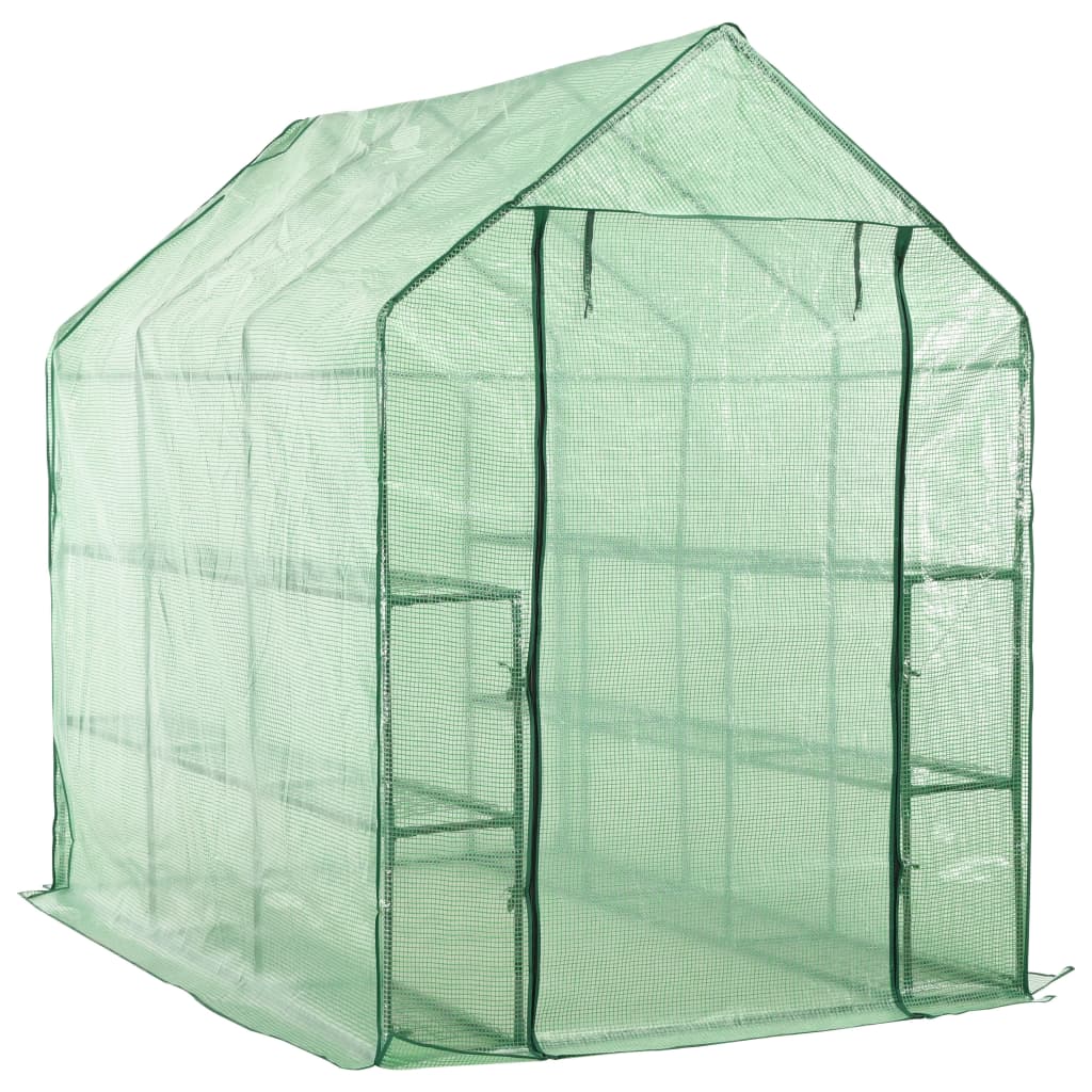 Siltumnīca Ar 12 Plauktiem, Tērauds, 143X214X196 Cm