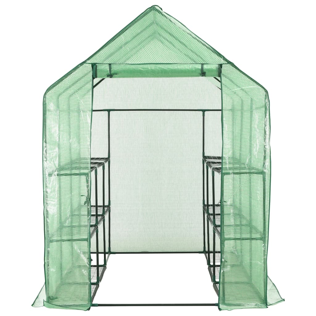 Siltumnīca Ar 12 Plauktiem, Tērauds, 143X214X196 Cm