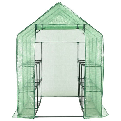 Siltumnīca Ar 12 Plauktiem, Tērauds, 143X214X196 Cm