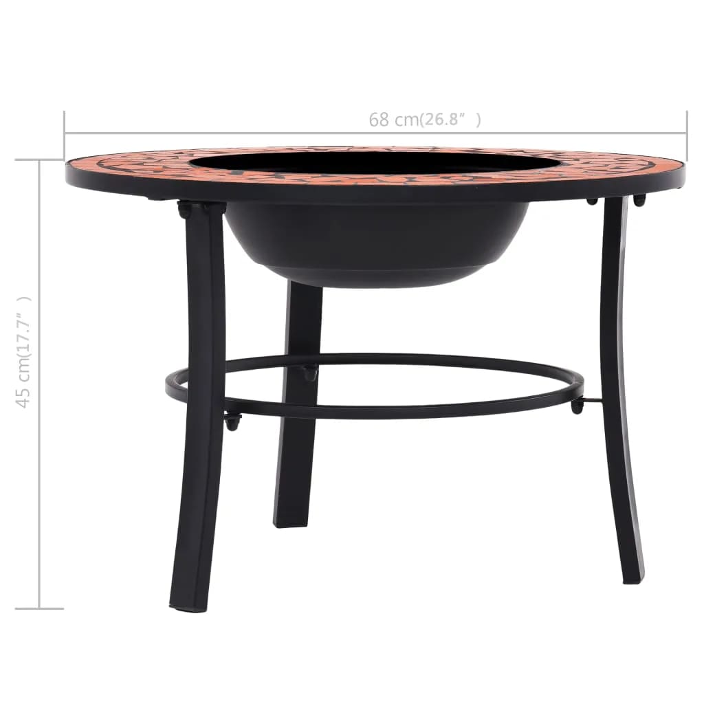 Ugunskura Vietas Galds, Mozaīka, 68 Cm, , Keramika