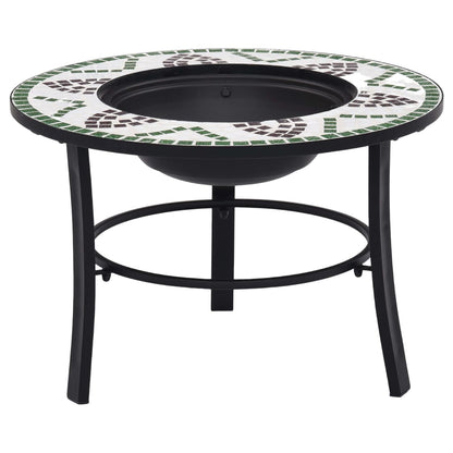 Ugunskura Vietas Galds, Mozaīka, 68Cm, Melns Ar Baltu, Keramika