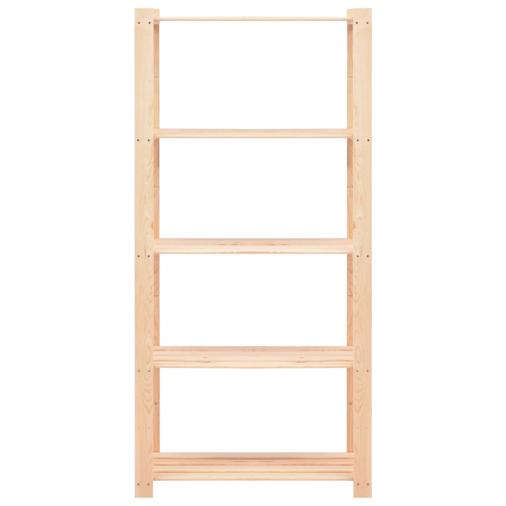 5-Līmeņu Glabāšanas Plaukts, 80X38X170 Cm, Priedes Koks, 250 Kg