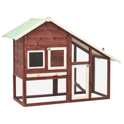 Trušu Būris, 140X63X120 Cm, Egles Masīvkoks, Sarkans Ar Baltu