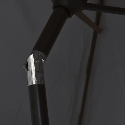 Dārza Saulessargs Ar Metāla Kātu, 300X200 Cm, Melns