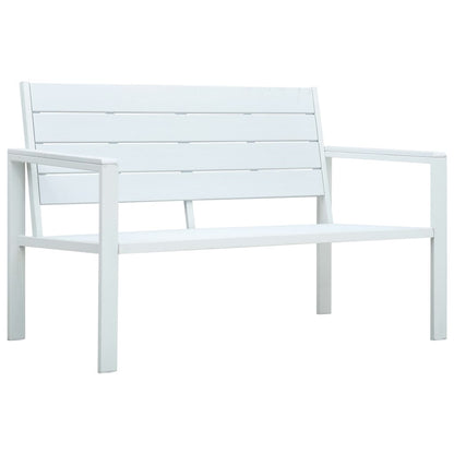 Dārza Sols, 120 Cm, Balts Hdpe, Koka Imitācija