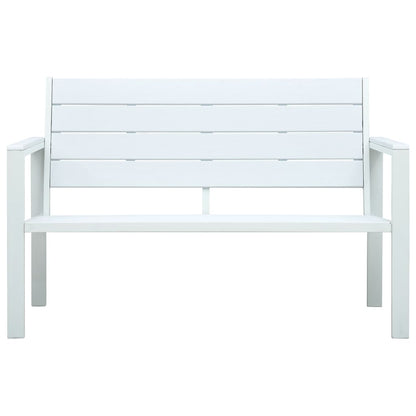 Dārza Sols, 120 Cm, Balts Hdpe, Koka Imitācija