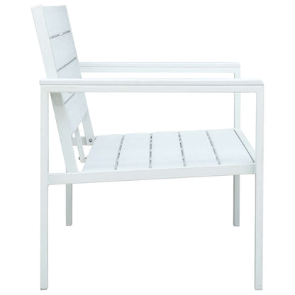 Dārza Sols, 120 Cm, Balts Hdpe, Koka Imitācija