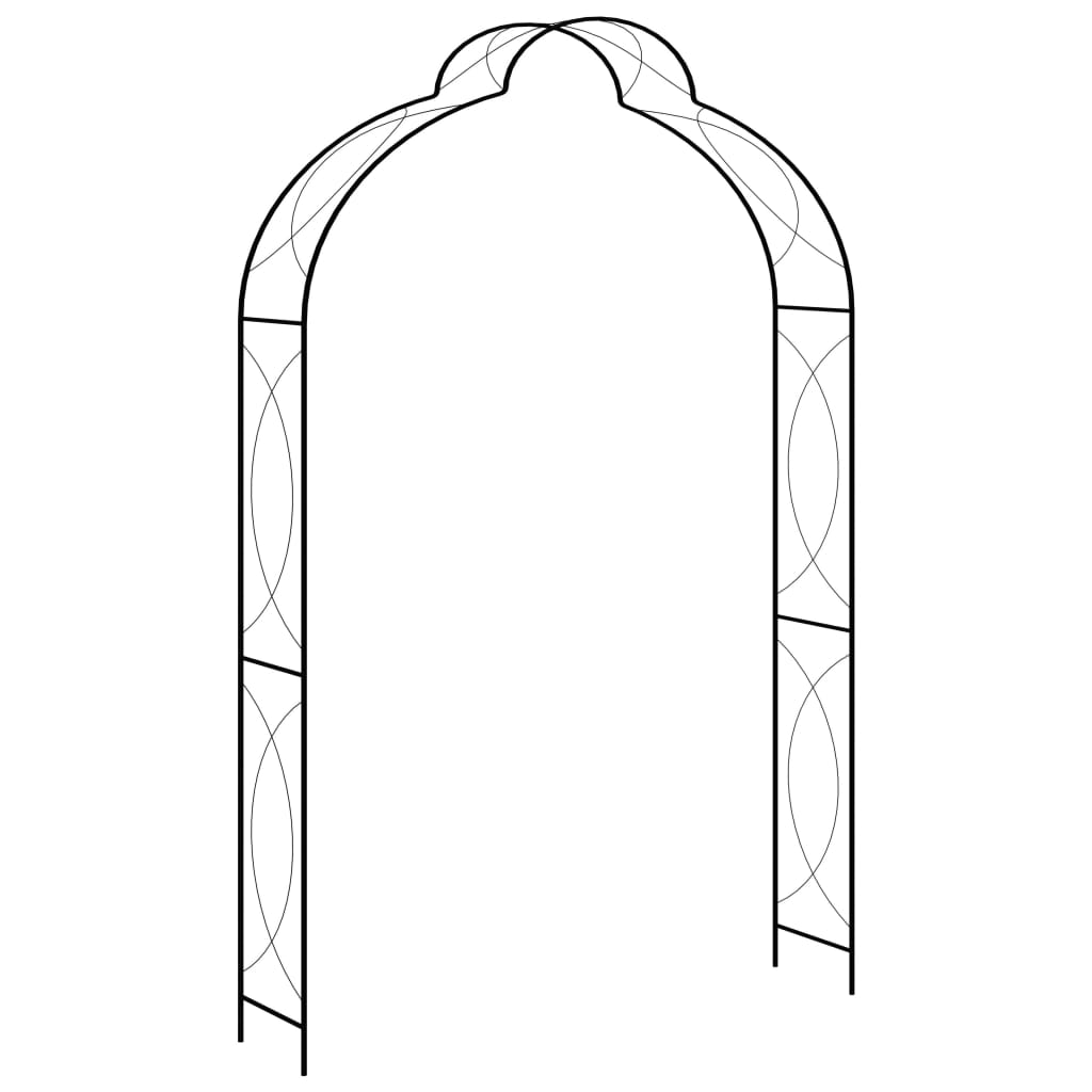 Dārza Arka, Melna, 150X34X240 Cm, Dzelzs