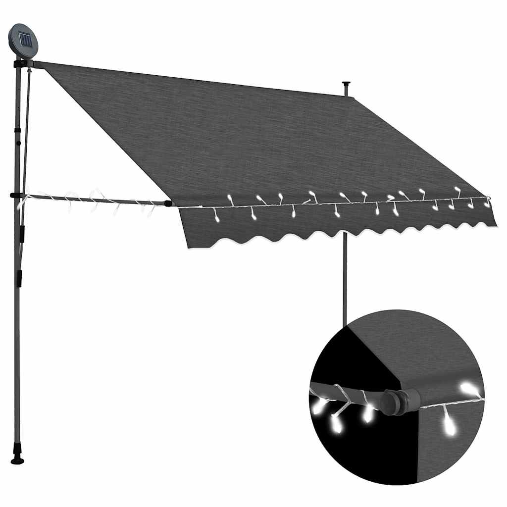 Izvelkama Markīze Ar Led, Manuāla, , Antracītpelēka