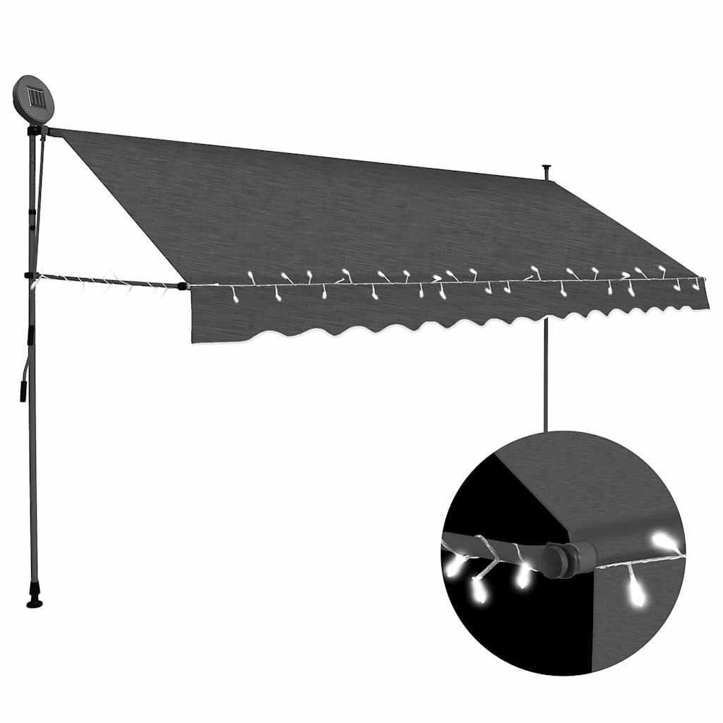 Izvelkama Markīze Ar Led, Manuāla, , Antracītpelēka