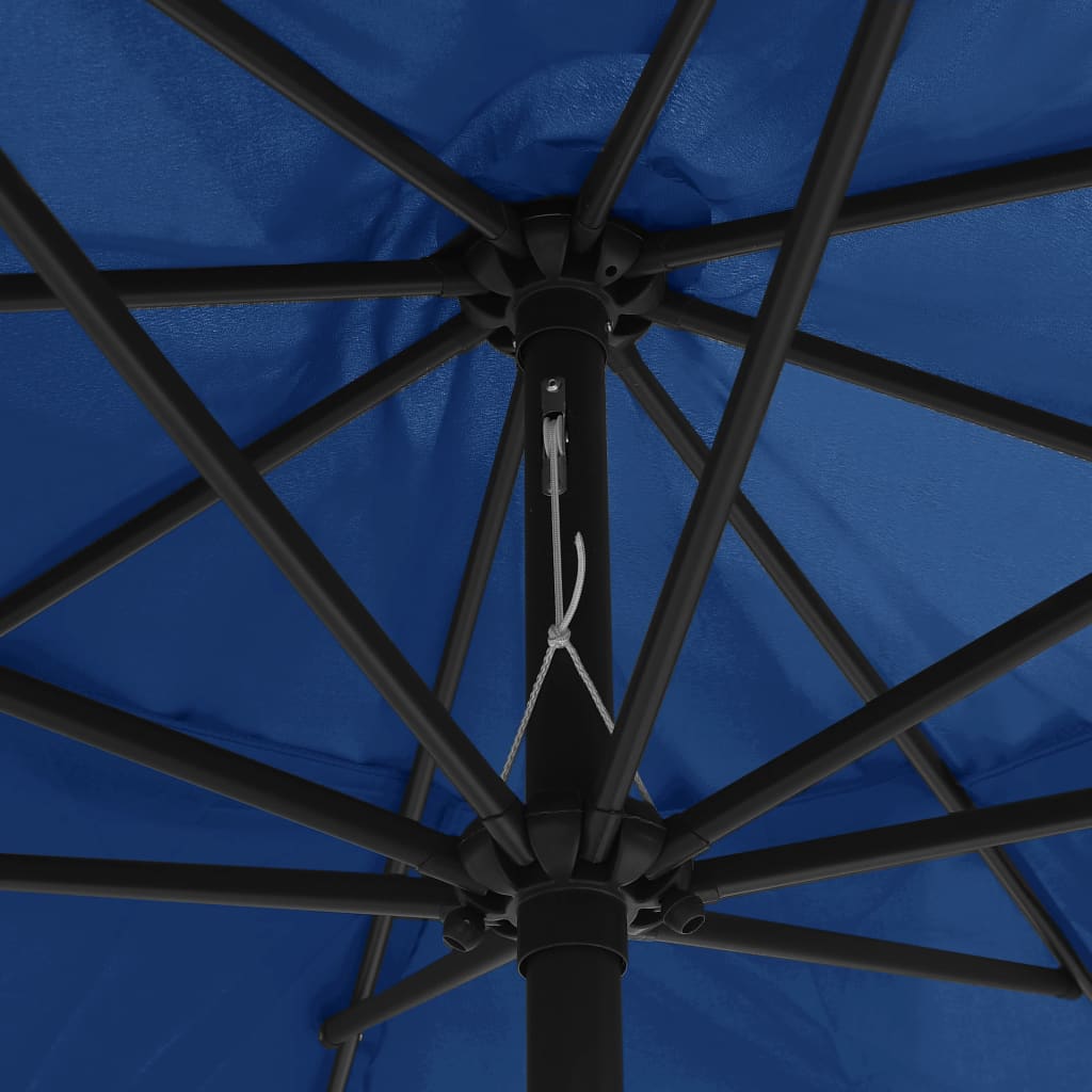 Dārza Saulessargs Ar Metāla Kātu, 390 Cm, Debeszils