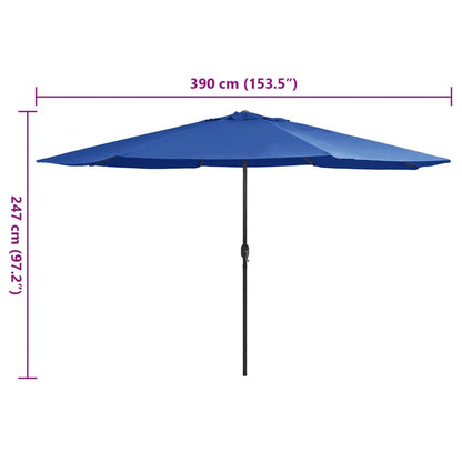 Dārza Saulessargs Ar Metāla Kātu, 390 Cm, Debeszils