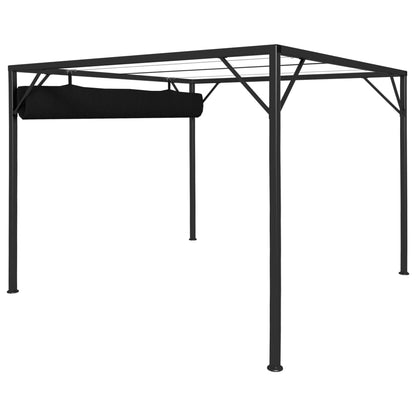 Dārza Nojume Ar Izvelkamu Jumtu, Antracītpelēka, 3X3 M