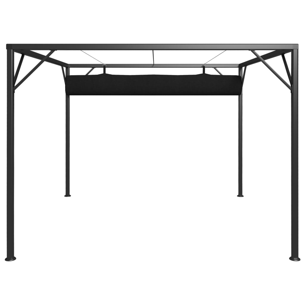 Dārza Nojume Ar Izvelkamu Jumtu, Antracītpelēka, 3X3 M