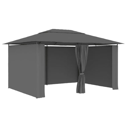 Dārza Nojume Ar Aizkariem, 4X3 M, Antracītpelēka
