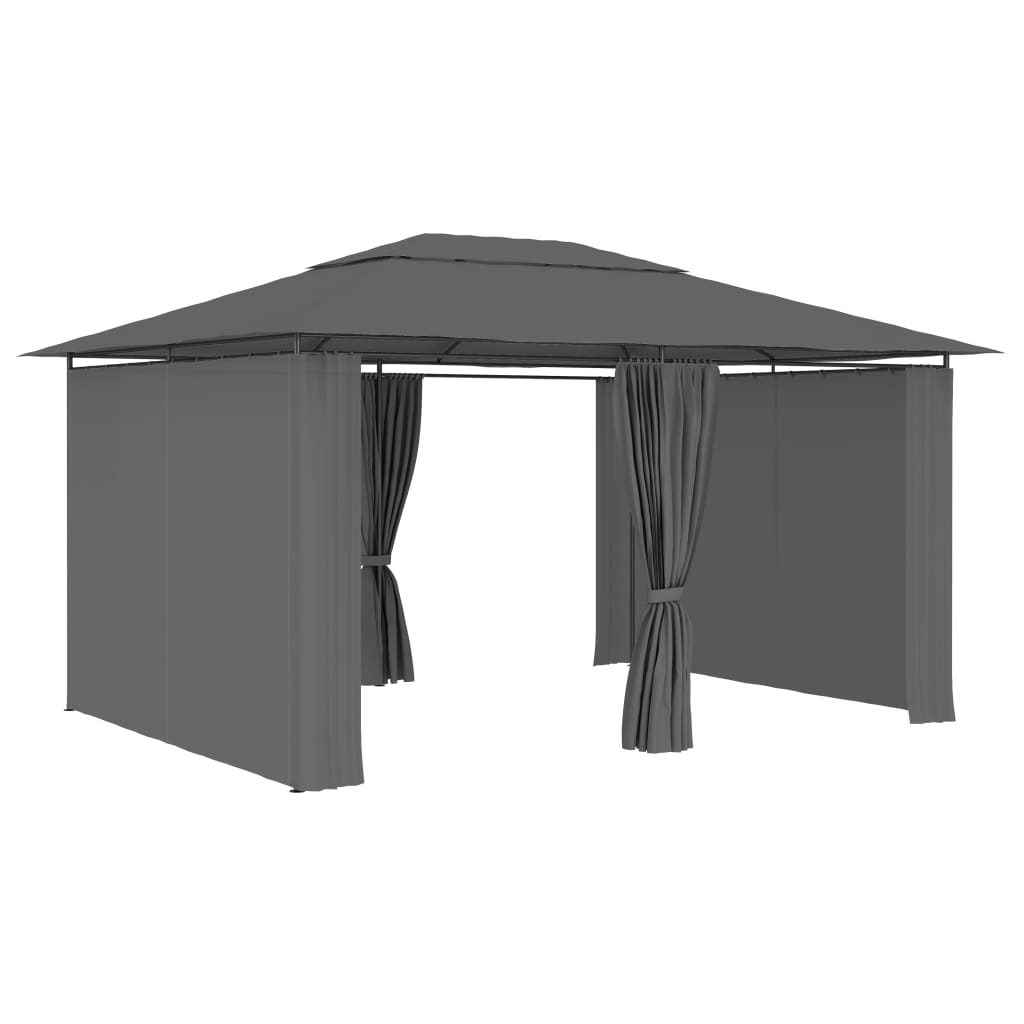 Dārza Nojume Ar Aizkariem, 4X3 M, Antracītpelēka