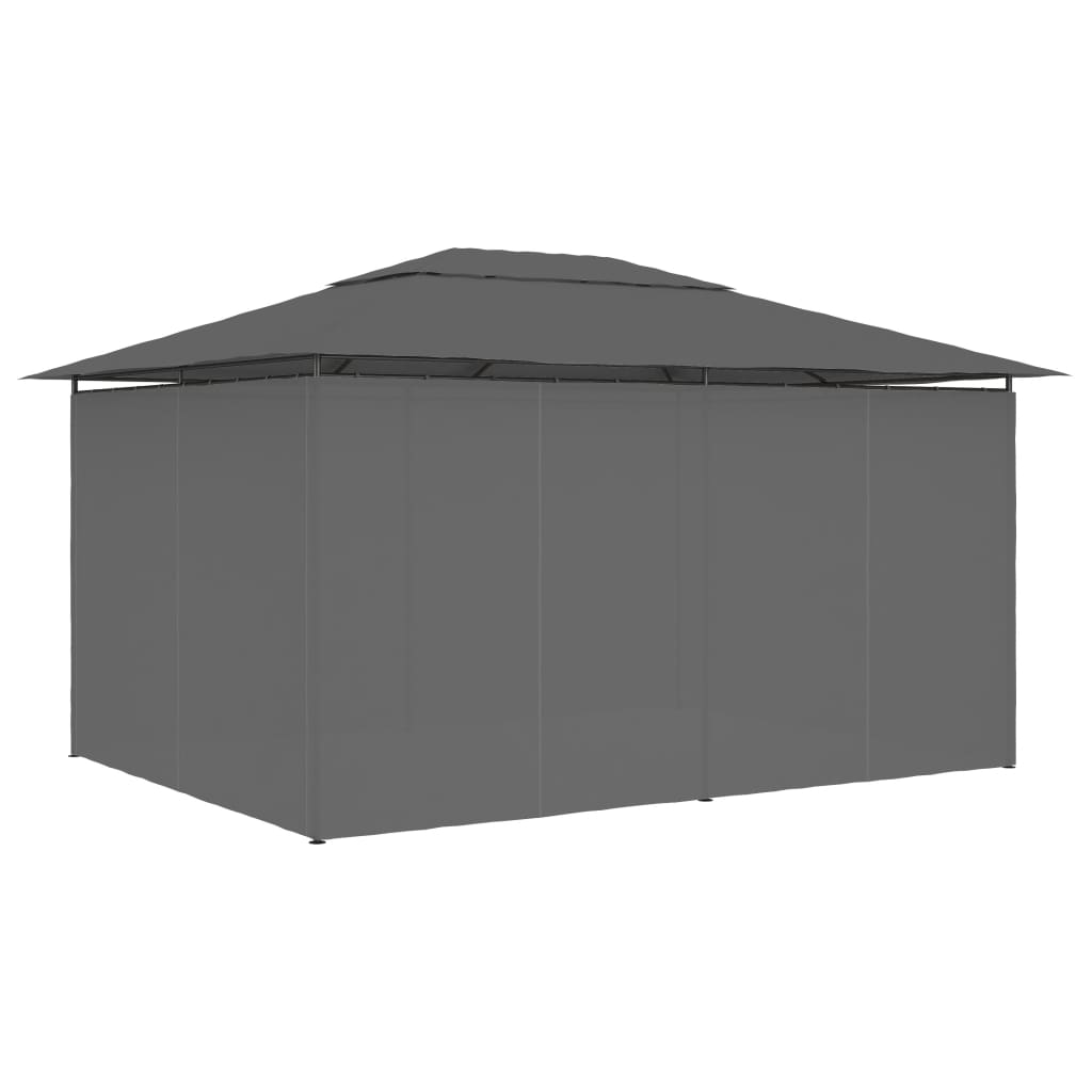 Dārza Nojume Ar Aizkariem, 4X3 M, Antracītpelēka