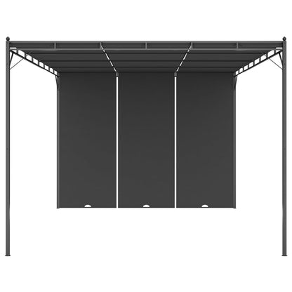 Dārza Nojume Ar Sānu Aizkariem, 4X3X2,25 M, Antracītpelēka