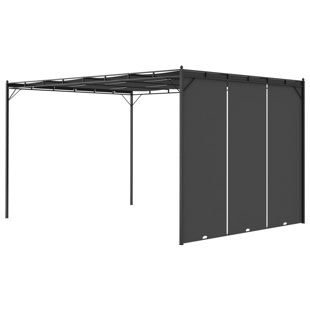Dārza Nojume Ar Sānu Aizkariem, 4X3X2,25 M, Antracītpelēka
